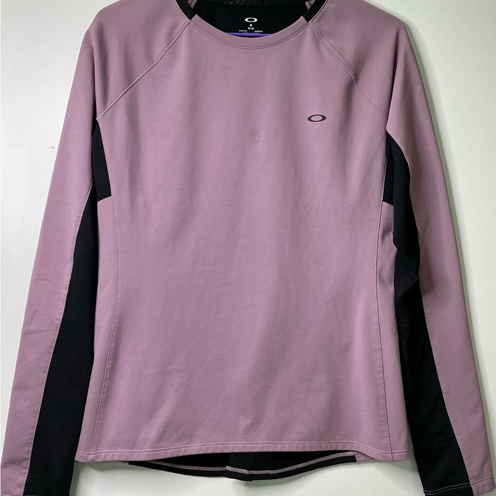 Oakley Women's Long Sleeve Pullover - Dusty Pink with Black Panels